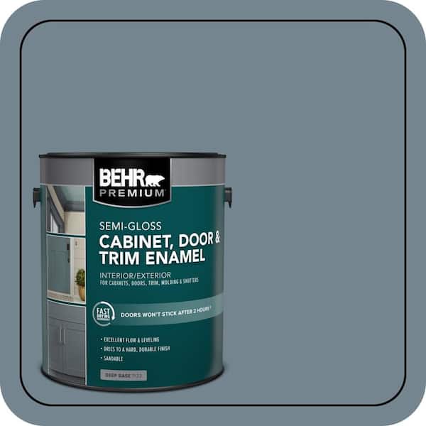 1 gal. #N480-5 Adirondack Blue Semi-Gloss Enamel Interior/Exterior Cabinet, Door & Trim Paint