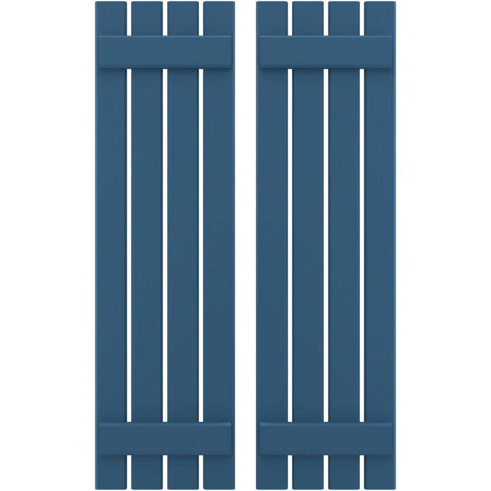 15-1/2 in. W x 72 in. H Americraft 4 Board Exterior Real Wood Spaced Board and Batten Shutters Sojourn Blue price history on PriceWatchPro