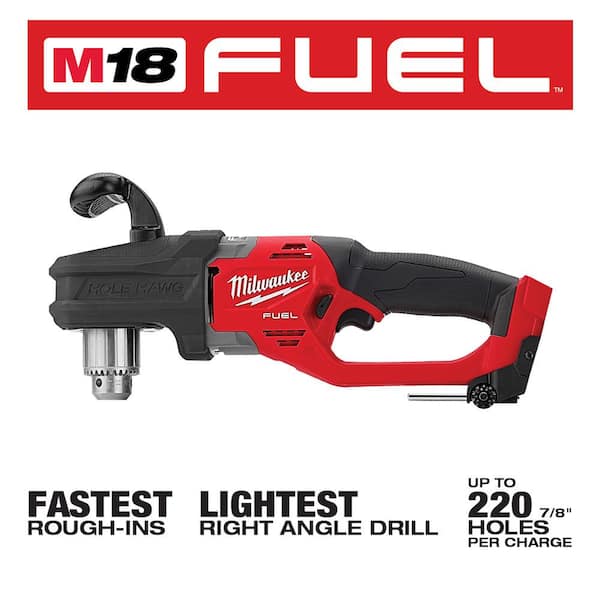 Milwaukee M18 FUEL GEN II 18V Lithium Ion Brushless Cordless 1 2 in. Hole Hawg Right Angle Drill Tool Only 2807 20 The Home Depot