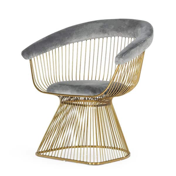 Chandler Modern Grey Velvet Dining Chair