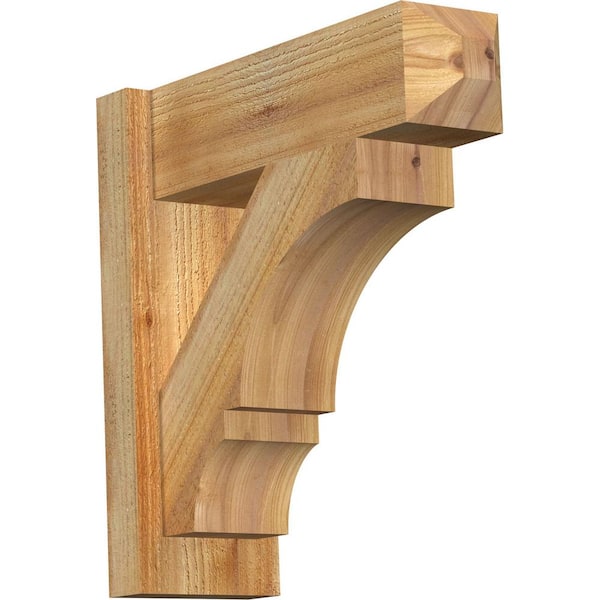 Ekena Millwork 6 in. x 18 in. x 18 in. Western Red Cedar Balboa Craftsman Rough Sawn Outlooker