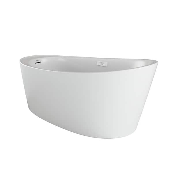 JACUZZI BRIA 67 in. x 34 in. Soaking Bathtub with Center Drian in