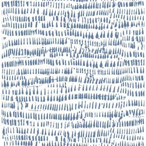 Runes Blue Brushstrokes Paper Non-Pasted Wallpaper Roll (Covers 56.4 Sq. Ft.)