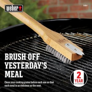 18 in. Bamboo Grill Brush with Scraper