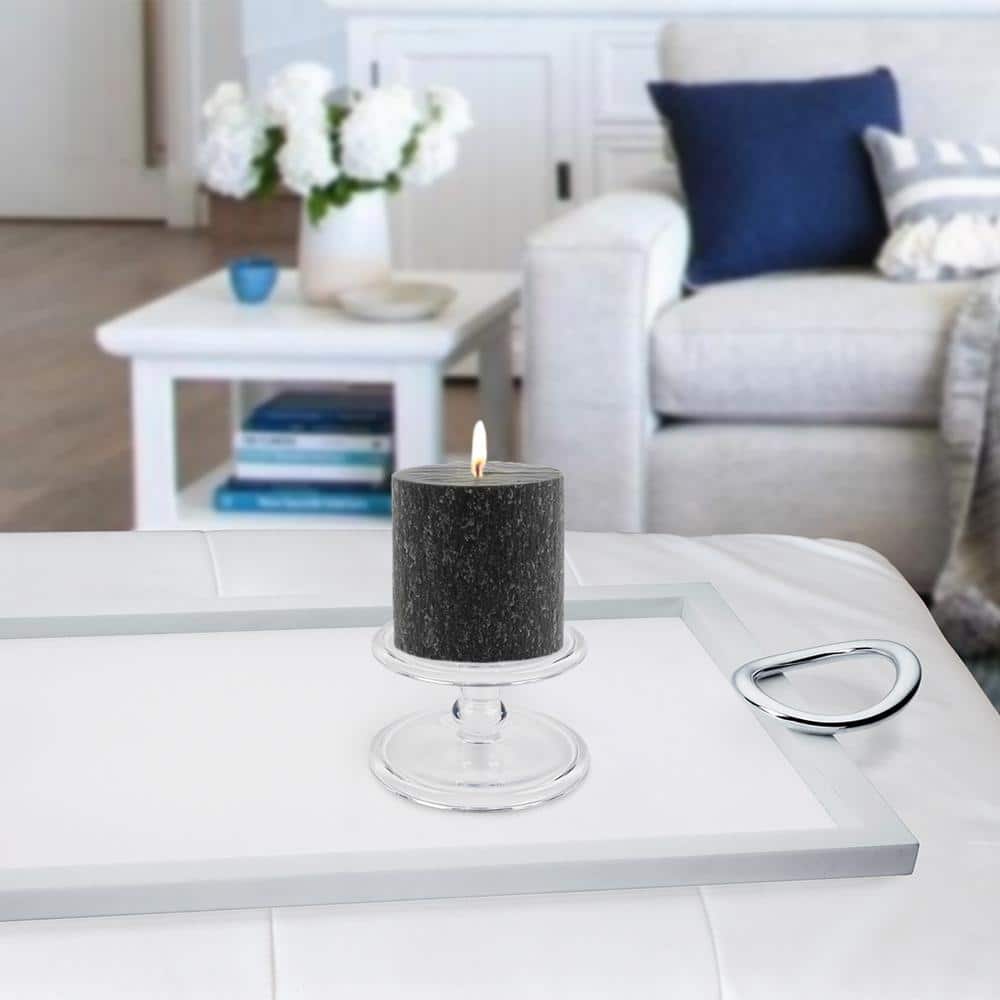 3 in. x 3 in. Timberline Black Pillar Candle