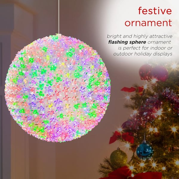 MULTI STAR-SHAPED SPHERE battery operated 10 lights LED holiday  Christmas NEW 