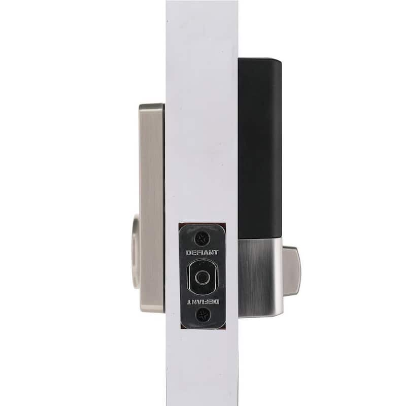 Square Satin Nickel Smart Wi-Fi Deadbolt Powered By Hubspace