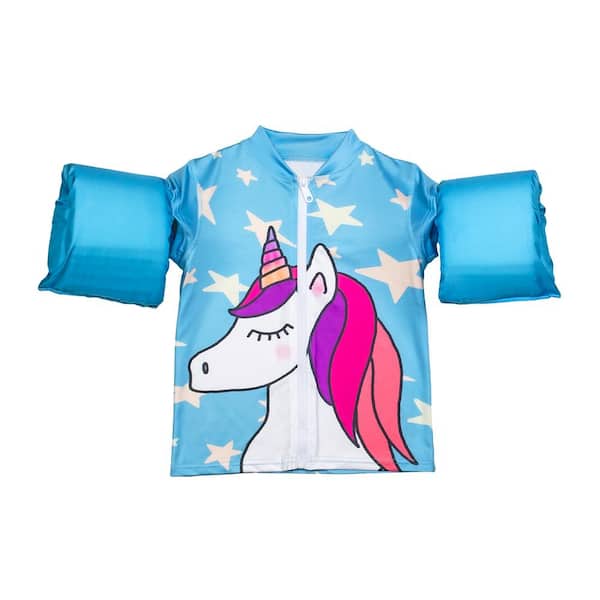 Poolmaster Blue Lil' Splashers Unicorn Swim Shirt Floaties