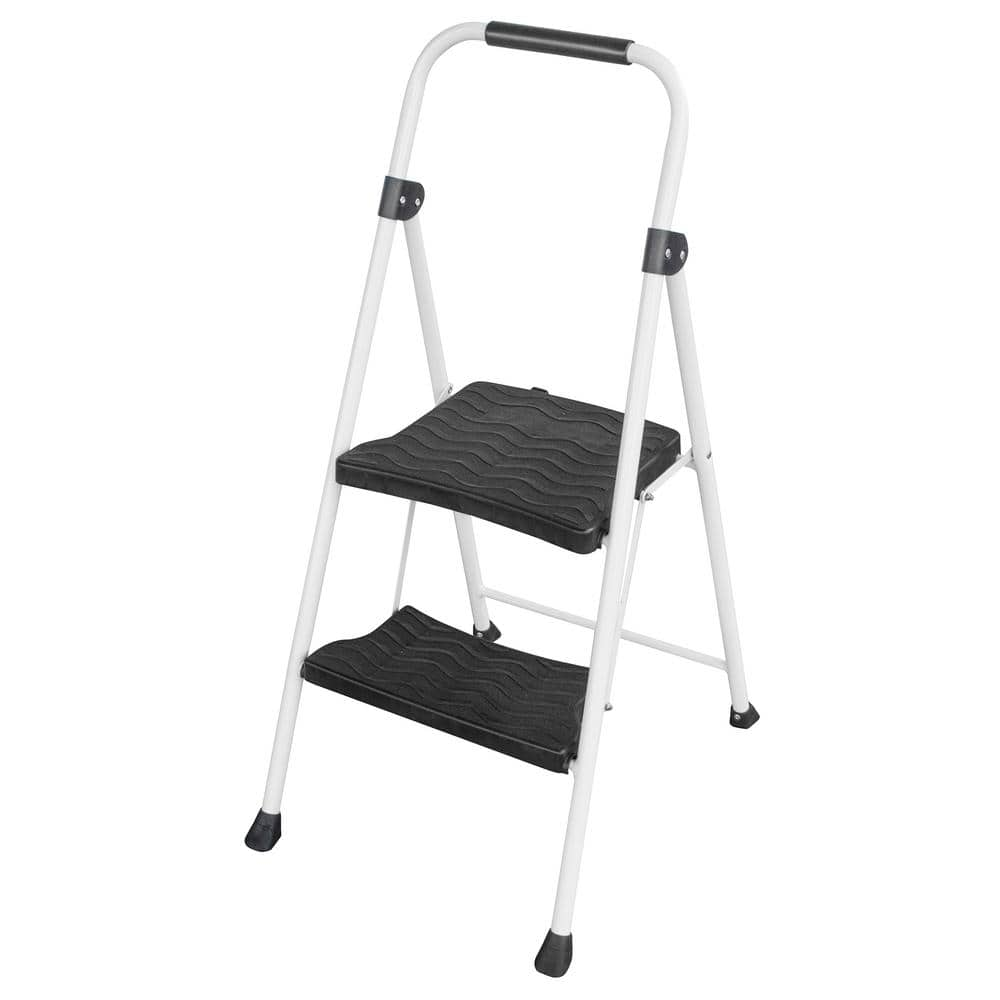 AmeriHome 2-Step Metal Folding Utility Step Stool Ladder