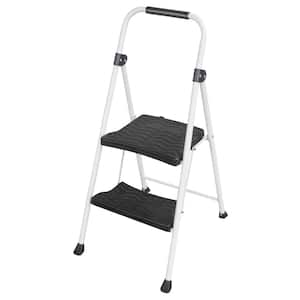 2-Step Metal Folding Utility Step Stool Ladder