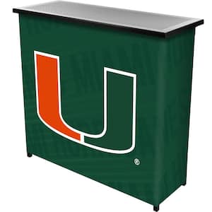 University of Miami Watermak Green 36 in. Portable Bar