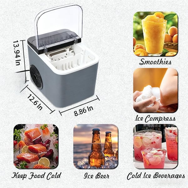 Nugget Ice Maker Countertop, Pebble Ice Machine with Chewable Pellet Ice, 26 lbs./24 H, Self-Cleaning