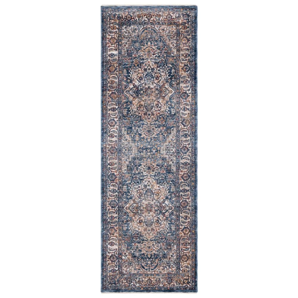 Heirloom 2 ft. x 10 ft. Navy/Ivory Border Distressed Runner Rug price history on PriceWatchPro