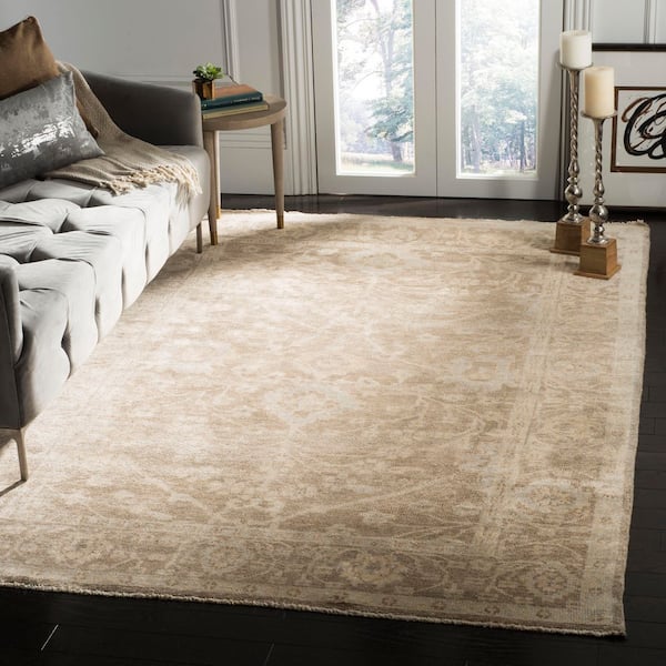 Oushak 6 ft. x 9 ft. Gray/Gray Oriental Area Rug