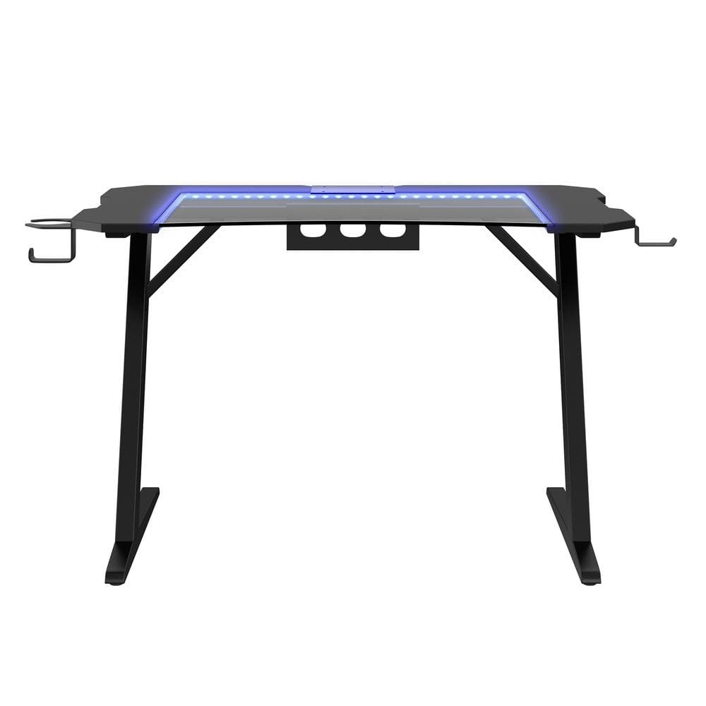 Dardashti Midnight Black Gaming Desk with LED Lights