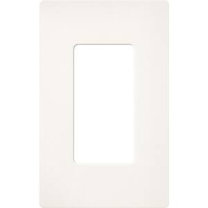 Claro 1 Gang Wall Plate for Decorator/Rocker Switches, Satin, Brilliant White (1-Pack)
