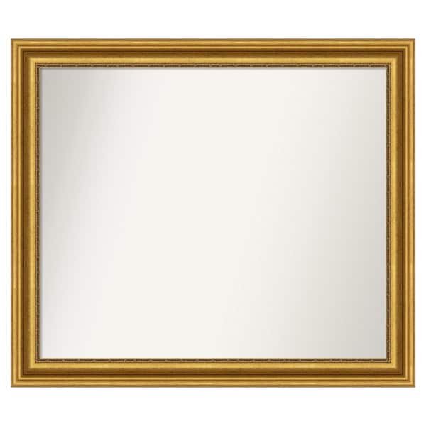 Amanti Art Parlor Gold 43.75 in. W x 37.75 in. H Custom Non-Beveled Recycled Polystyrene Framed Bathroom Vanity Wall Mirror