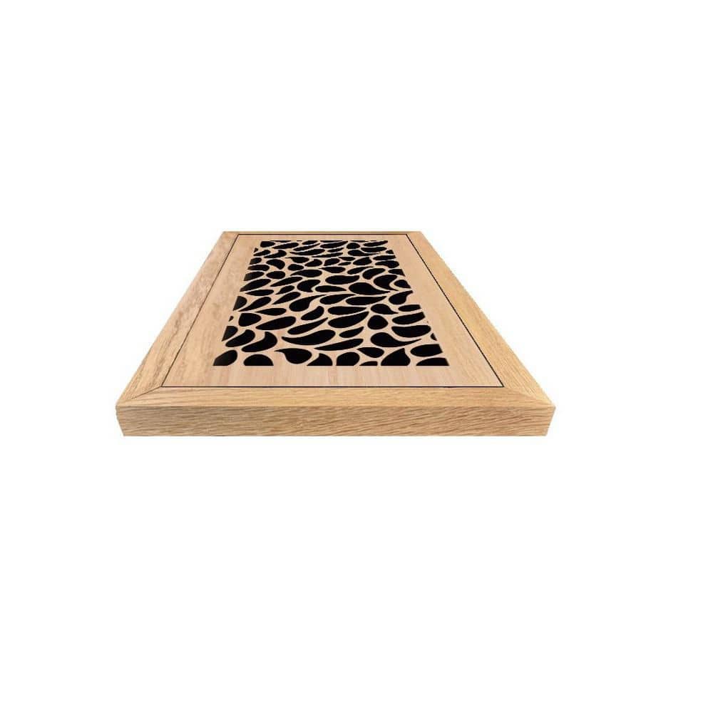 Hardwood Floor Register, Duct Opening 4X10 (Overall 7x13) - Rain Drop Design price history on PriceWatchPro