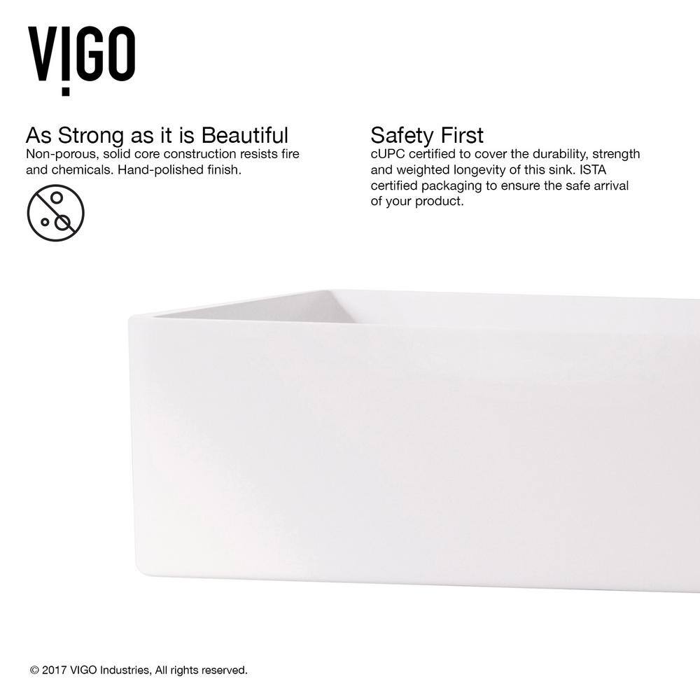 Magnolia 21" Matte White Rectangular Acrylic Vessel Sink