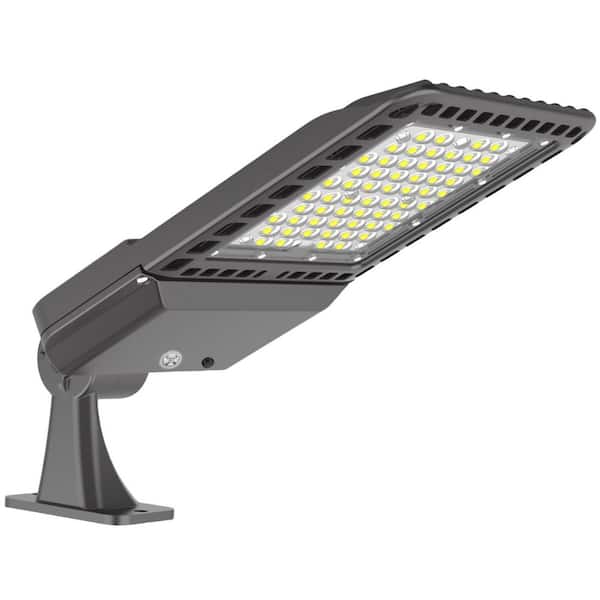 28000LM LED Parking Lot Area Light 1000-Watt Equivalent Integrated LED Pole Light Bronze 5000K Arm Mount Dusk to Dawn