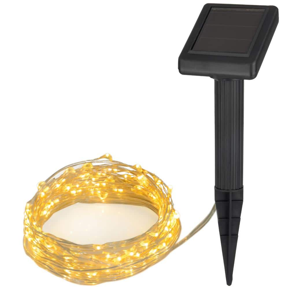 36 ft. 200-LED Solar Copper Integrated LED String Light SCO-15F200M-CO ...