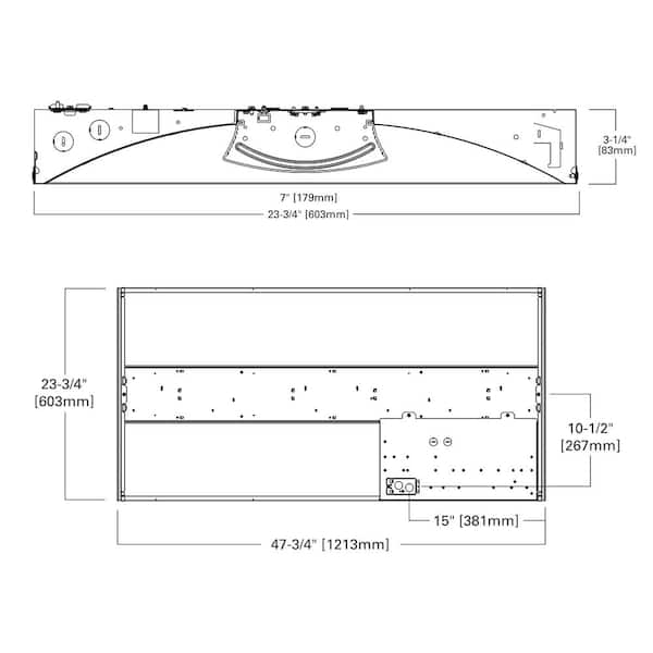 Metalux 2 ft. x 4 ft. 64-Watt Equivalent Integrated LED White Center Lens Troffer, 4000K Bright White