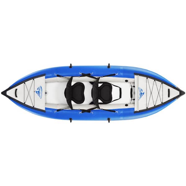 Runesay 156 in. Blue Inflatable Kayak Set w/Paddle Air Pump