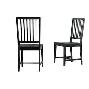 Vienna Black Wood Side Chairs (Set of 2)