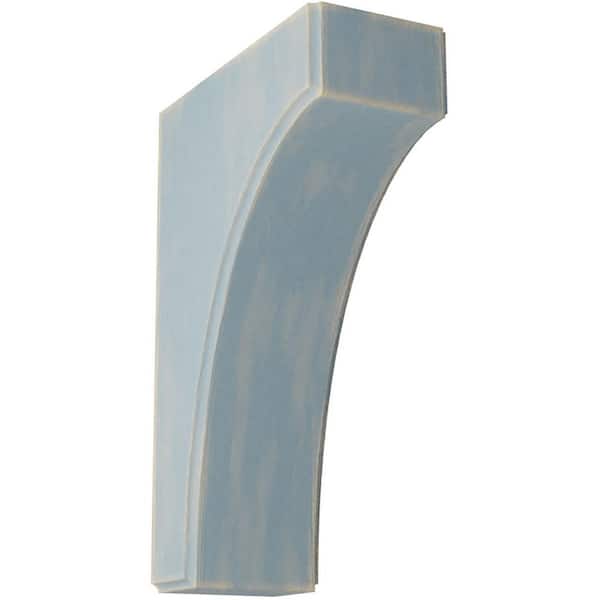 Ekena Millwork 3-1/2 in. x 12 in. x 8 in. Driftwood Blue Clarksville Wood Vintage Decor Bracket