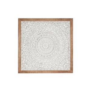 White Wood Vintage 47 in. x 47 in. Wood Wall Decor