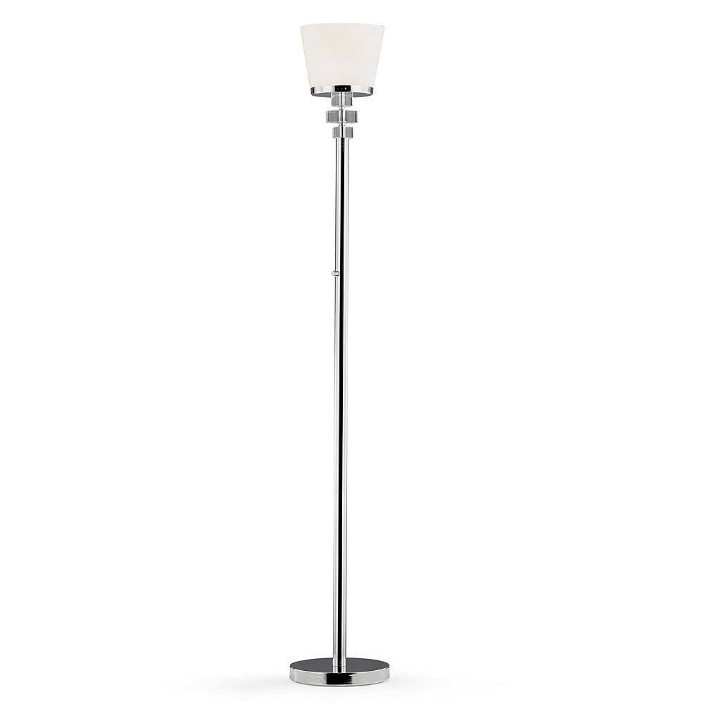 VERONA 72 in. Chrome Finish Dimmer LED Crystals Torchiere Floor Lamp price history on PriceWatchPro