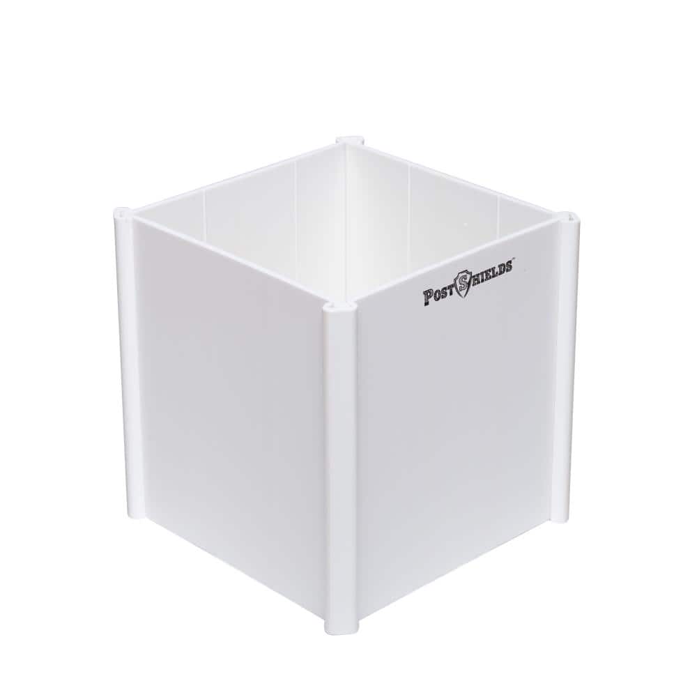Post Shields 3.5 in. x 3.5 in. x 4 in. H Post Wrap in White 11030 The