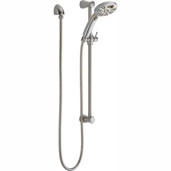 Delta Temp2O 6-Spray Hand Shower with Wall Bar in Stainless