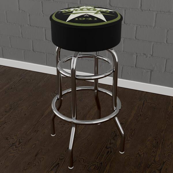 Jeep Willys 1941 31 in. Green Backless Metal Bar Stool with Vinyl Seat JEEP1WIL03HD The Home