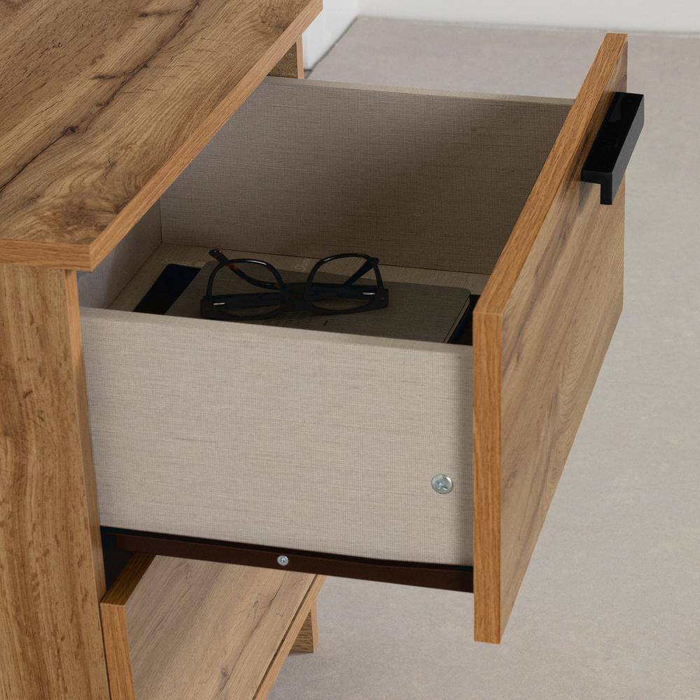 Nordik Oak 2-Drawer Scandinavian Nightstand
