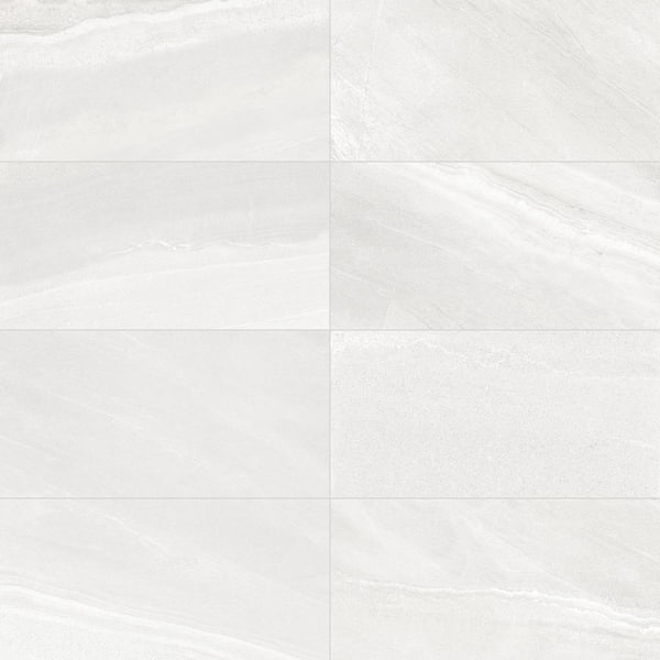 Seville White 12 in. x 24 in. Matte Porcelain Floor and Wall Tile (13.3 sq. ft./Case)