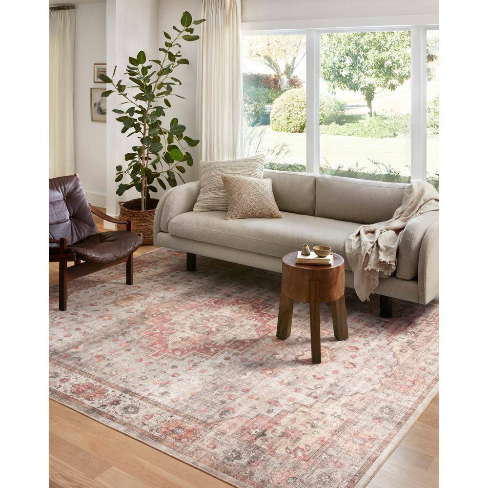 Dove and Spice Medallion Wool Synthetic Runner Rug 2'-6" x 9'-6"
