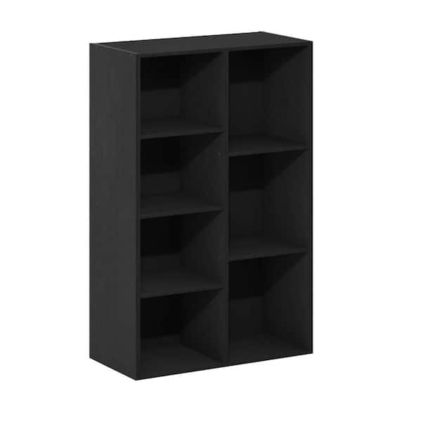 41.7 in. H x 19.5 in. W x 9.4 in. D Black Wood 7- Cube Organizer