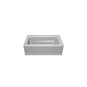 JACUZZI PROJECTA 60 in. x 32 in. Acrylic Left Drain Rectangular Low ...