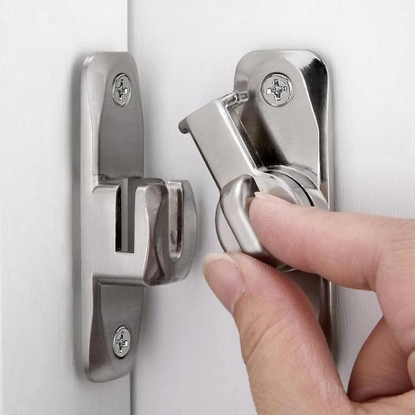 Barn Door Latch 90/180 Degree Gate Lock Zinc Alloy Right Angle