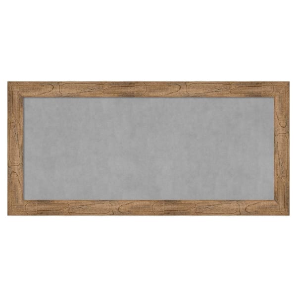 Amanti Art Owl Brown 54 in. x 26 in Framed Magnetic Board