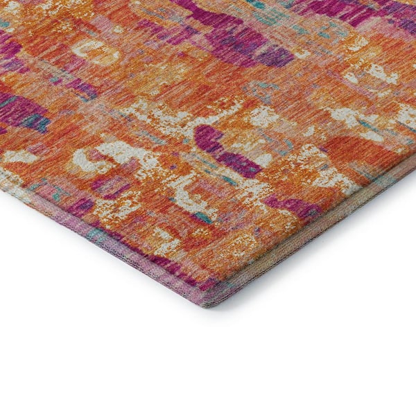 Mayfield Premium Machine Washable Abstract AMF2115 Blush 2 ft. x 3 ft. Accent Rug