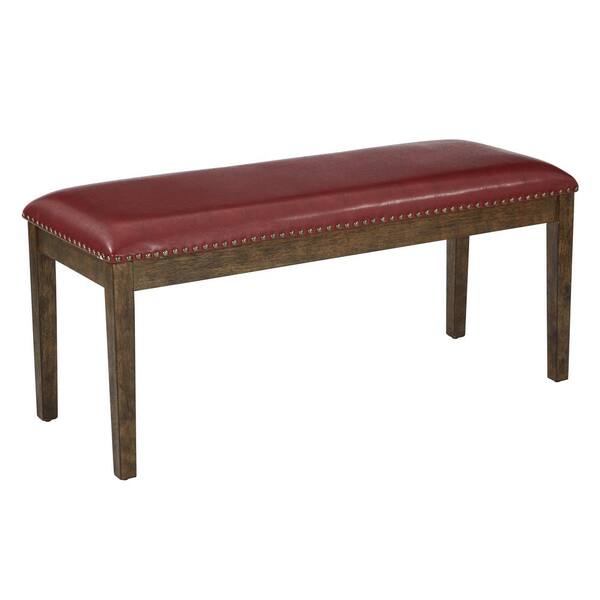 OSP Home Furnishings Red Langston Bench