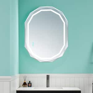 30 in. W x 36 in. H Oval Frameless LED Light Anti-Fog Wall Bathroom Vanity Mirror with Front Light
