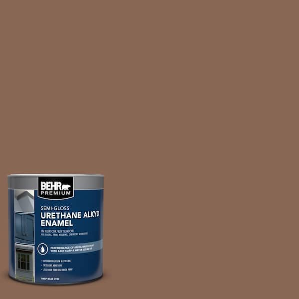 1 qt. #PPU3-17 Clay Pot Semi-Gloss Enamel Urethane Alkyd Interior/Exterior Paint
