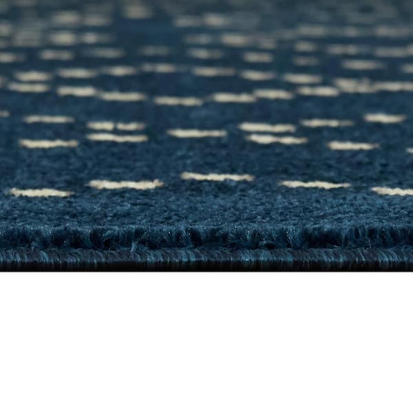 StyleWell Blue Tile Geo 3 ft. x 4 ft. Area Rug 22763 - The Home Depot