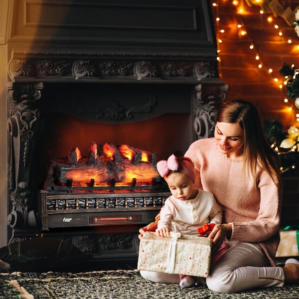 TURBRO Eternal Flame 1500W 30 in. Black WiFi Infrared Electric