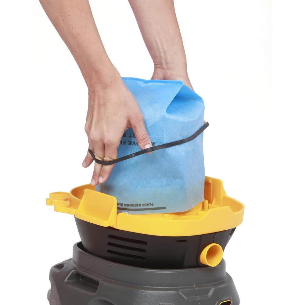 Compact Gray and Yellow 2.5 Gallon Wet/Dry Vacuum Cleaner