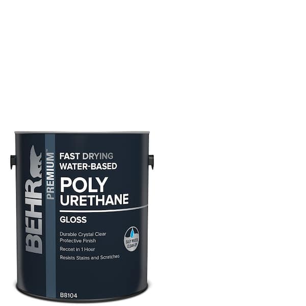BEHR 1 gal. Gloss Clear Water-Based Interior Fast Drying Polyurethane
