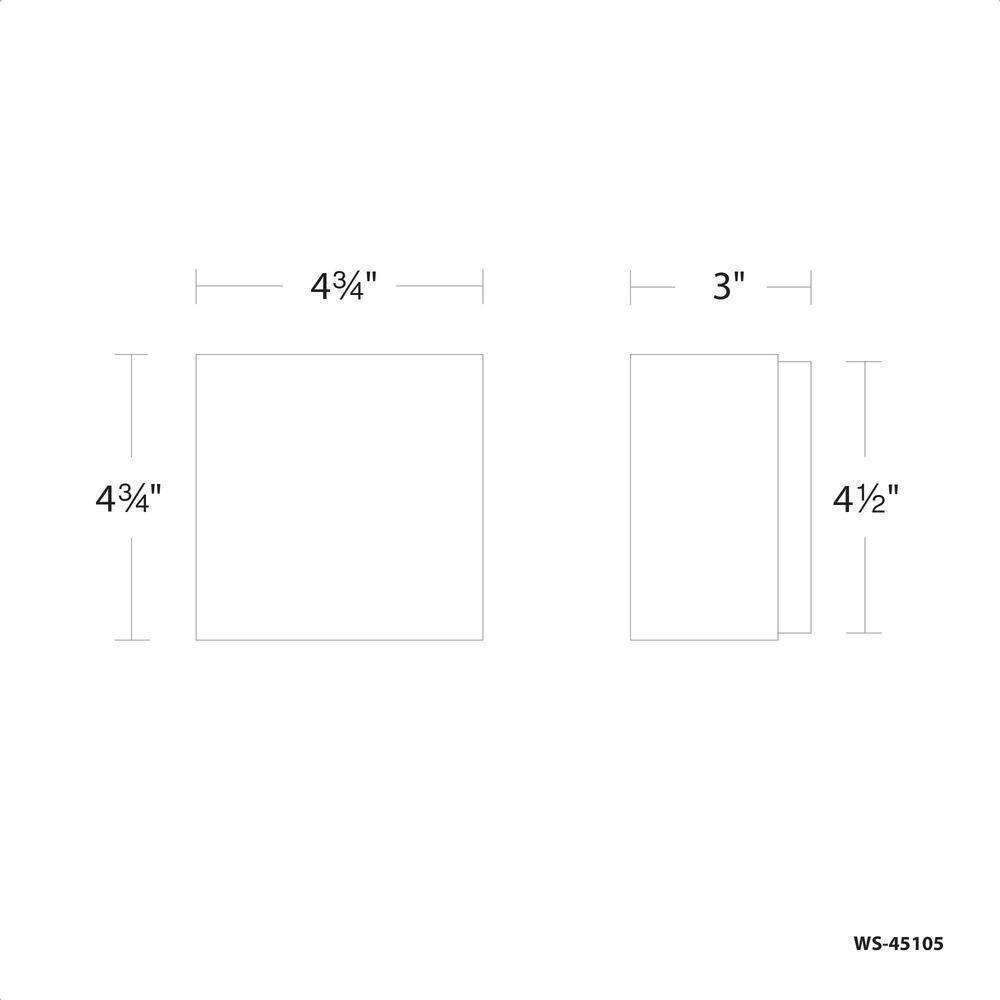 Modern Rectangular White LED Flush Mount Wall Sconce